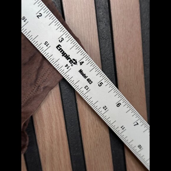 Zenna Top Small Womens Brown V Neck Basic Lightweight Tee - Picture 4 of 7